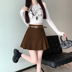 Versatile Corduroy Skirt-Shorts For Women