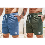 Lace-up Drawstring Shorts Summer Corduroy Sports Short Pants Mens Clothing