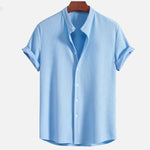 Short Sleeve Loose Shirt Top Summer Mens Clothing