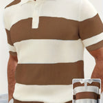 Mens Clothing Summer Fashion Lapel Sweater Short Sleeve Men Clothing Men Wears